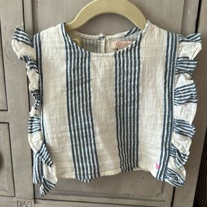 Adorable Pink Chicken Stripe Top